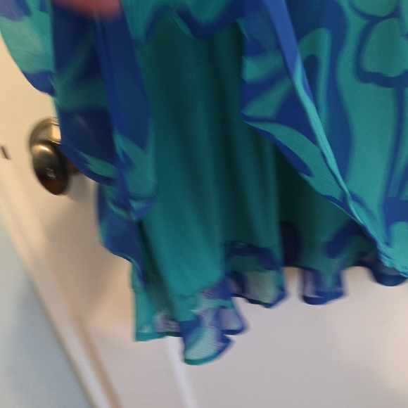 Nine West. NWT Green and Blue Sleeveless Sundress - Picture 5 of 7